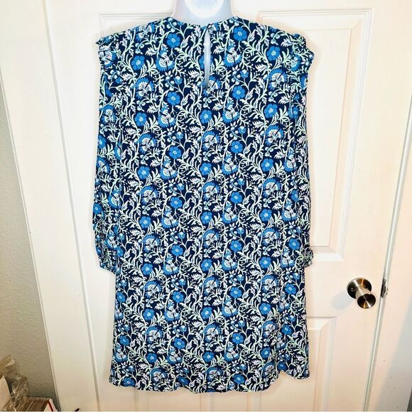 Vineyard Vines Winter Garden Pintuck Front Dress Deep Bay Blue Green XXS NWT - Picture 7 of 11